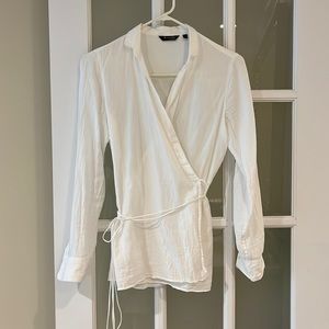 Massimo Dutti white cotton shirt